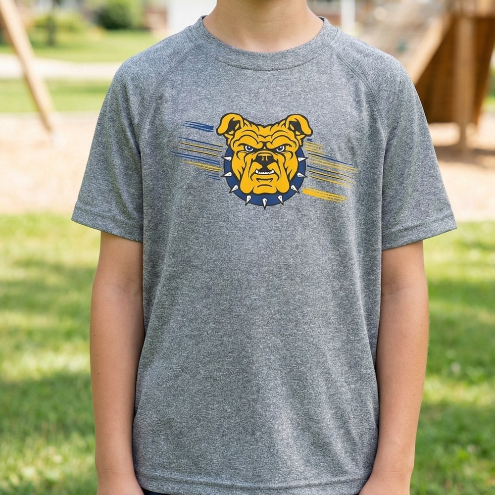 NC A&T Aggies Rivalry Threads Kids Performance T-Shirt Heather Charcoal Bulldog